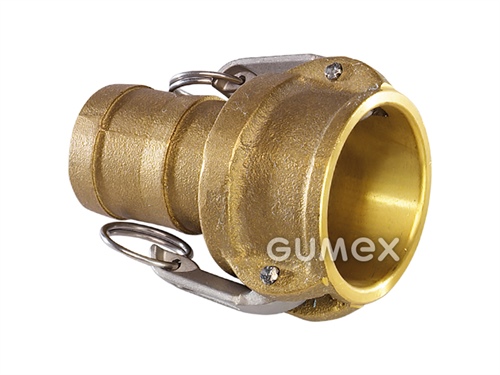 KAMLOK spojka DN15, tŕň na hadicu 13mm, 10bar, tesnenie NBR, -30°C/+90°C, mosadz